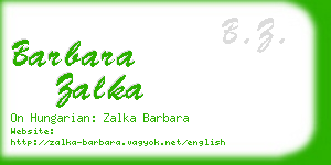 barbara zalka business card